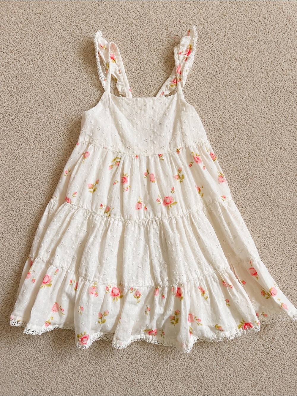 Catherine Malandrino Girls Floral Eyelet Dress Size 4T